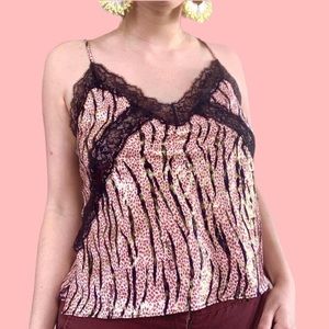 Victoria’s Secret Sleepwear Pink Leopard Lingerie Top
